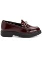 ALFANI Womens Maroon Chain Comfort Galilyao Round Toe Block Heel Slip On Loafers Shoes M Online Hot Sale