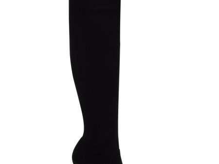 THALIA SODI Womens Black 1  Platform Padded Clarissa Almond Toe Stiletto Zip-Up Dress Heeled Boots M Cheap