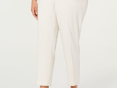 BAR III Womens Ivory Pocketed Wear To Work Straight leg Pants Online now