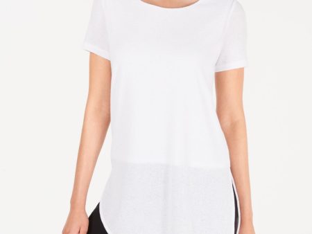 ALFANI Womens Short Sleeve Jewel Neck Top Online Sale