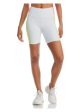 AQUA ATHLETIC Womens Pocketed Color Block High Waist Shorts Discount