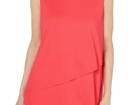 ALFANI Womens Layered Look Sleeveless Scoop Neck Top Online now