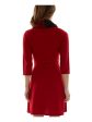 BCX DRESS Womens Ribbed 3 4 Sleeve Round Neck Short Sweater Dress Online now