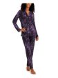 ALFANI INTIMATES Purple Tie Dye Long Sleeve Straight leg Everyday Pajamas Sale