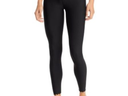 AQUA ATHLETIC Womens Scalloped High Waist Leggings Cheap