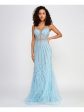 B DARLIN Womens Light Blue Mesh Zippered Lined Lace-up Back Illusion Corset Sleeveless Sweetheart Neckline Full-Length Prom Gown Dress Hot on Sale