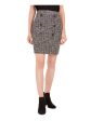 BAR III Womens Black Textured Short Wear To Work Pencil Skirt For Cheap