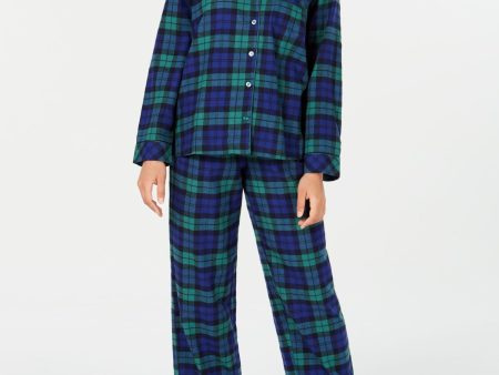 FAMILY PJs Green Plaid Sleepwear Pajamas Discount