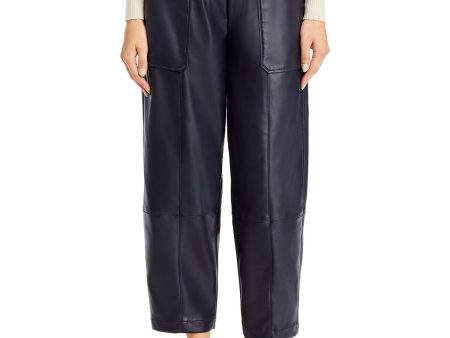 3.1 PHILLIP LIM Womens Faux Leather Pocketed Cropped Pants Online