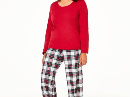 FAMILY PJs White Plaid Everyday Pajamas Cheap