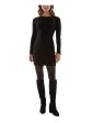 BCX Womens Ribbed Raglan Sleeve Crew Neck Above The Knee Party Sweater Dress For Discount