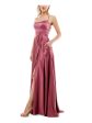 B DARLIN Womens Burgundy Slitted Lace Up Back Spaghetti Strap Scoop Neck Full-Length Evening Fit + Flare Dress Discount