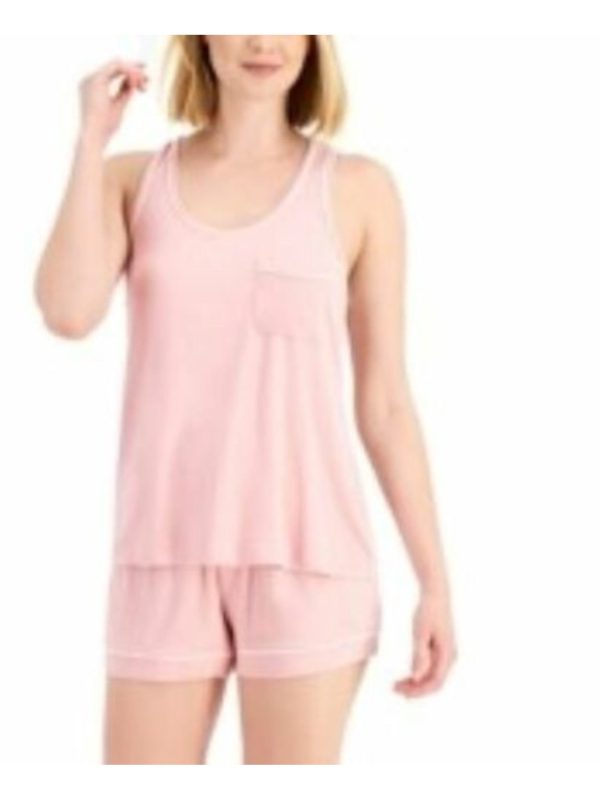 ALFANI Pink Elastic Band Solid Sleeveless Scoop Neck Sleepwear Pajamas Sale