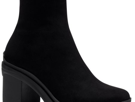 BAR III Womens Black 1-1 2  Platform Comfort Fallun Round Toe Block Heel Zip-Up Heeled Boots M Online now