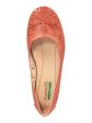 BARETRAPS Womens Coral Perforations Hidden Heel Mariah Round Toe Wedge Slip On Flats Shoes M on Sale