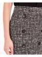 BAR III Womens Black Textured Short Wear To Work Pencil Skirt For Cheap