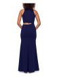 BETSY & ADAM Womens Zippered Sleeveless Crew Neck Full-Length Formal Gown Dress Online Sale