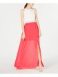 BCX Womens Pink Spaghetti Strap Jewel Neck Maxi Formal Dress Sale