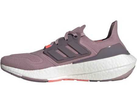 ADIDAS Womens Purple Padded Impact Absorption Stretch Removable Insole Ultraboost 22 Round Toe Wedge Lace-Up Athletic Running Shoes For Sale