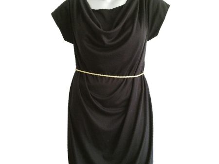 vestido basico con apertura negro xs Sale