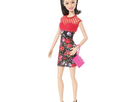 barbie fiesta glam vestido flores rojas Online Hot Sale